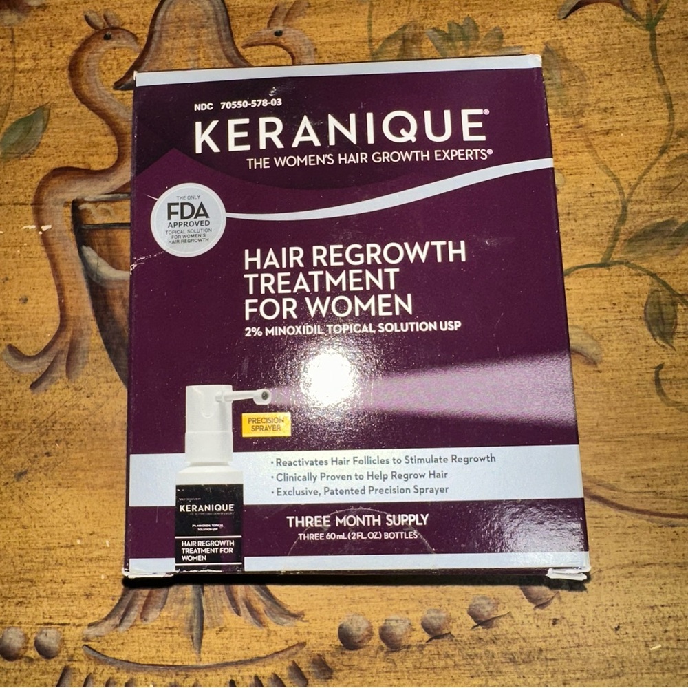 Keranique Women's Hair Regrowth Treatment Spray - 2 fl oz Sealed BRAND NEW